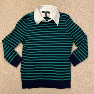 EUC ralph lauren collared sweater